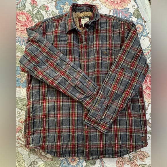 Faux Shearling Lined Scotch Plaid Slightly Fitted Shirt NWOT - Picture 2 of 5